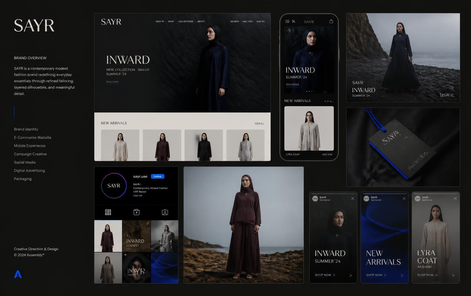 SAYR brand, website, mobile and campaign concept system
